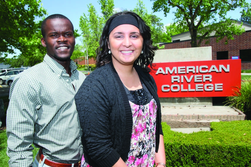 Omba Kipuke, left, and Quierra Robey became the new vice president and president of the ASB at American River College in April. (Photo by Bryce Fraser)