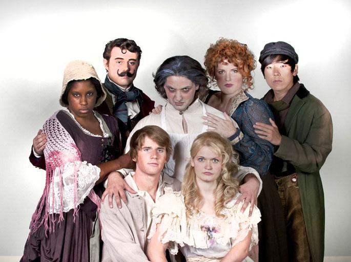 Cast members of the musical Sweeney Todd: The Demon Barber of Fleet Street. The production, directed by Nancy Silva, begins Oct. 12 at the ARC Theater. (Photo courtesy of ARC Archives)