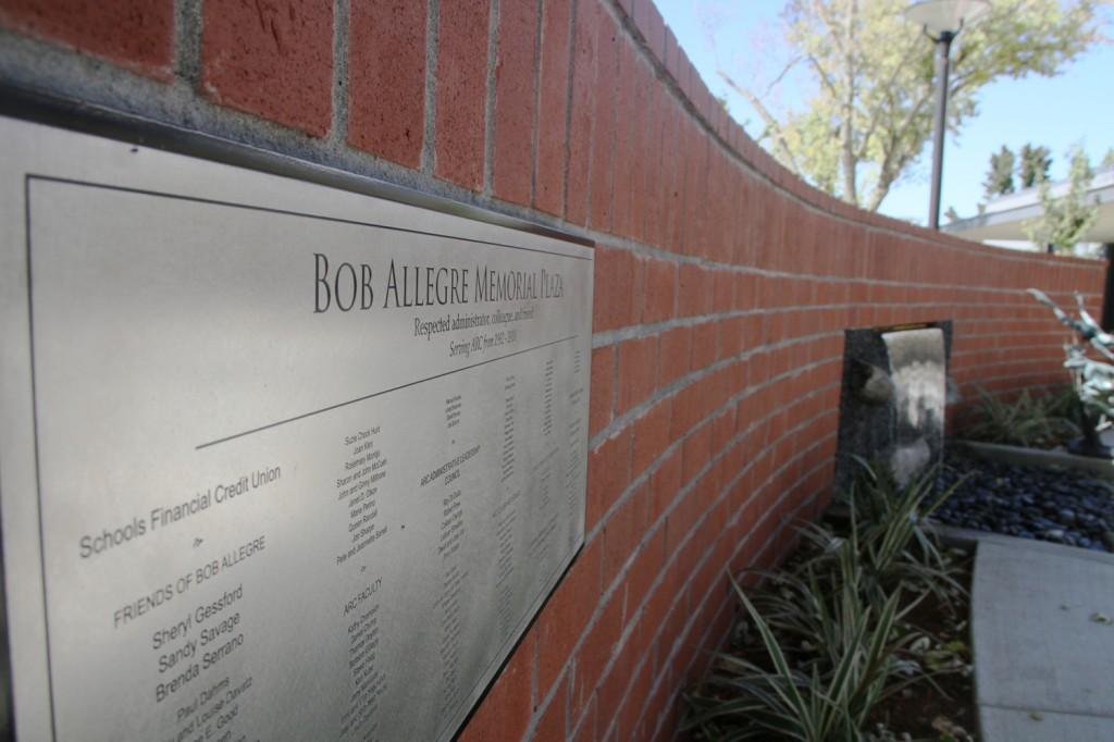 ARC staff and faculty pay tribute to Bob Allegre with memorial outside of theater
