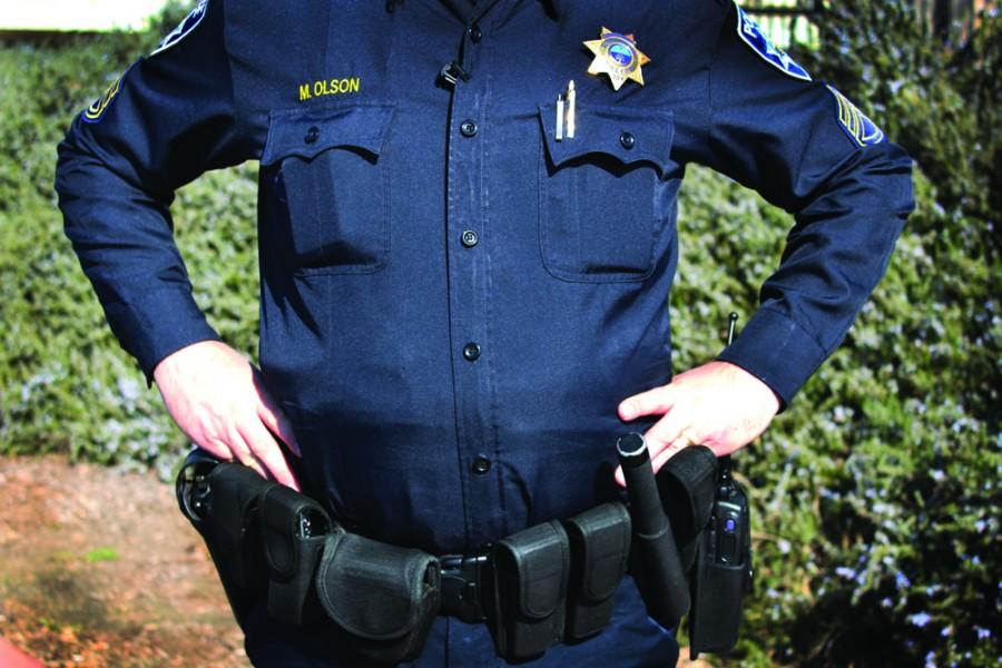 American River College Campus Police, such as Sgt. Mike Olson, carry firearms for the safety and security of all students, staff, visitors and property. (Photo by Emily K. Rabasto)