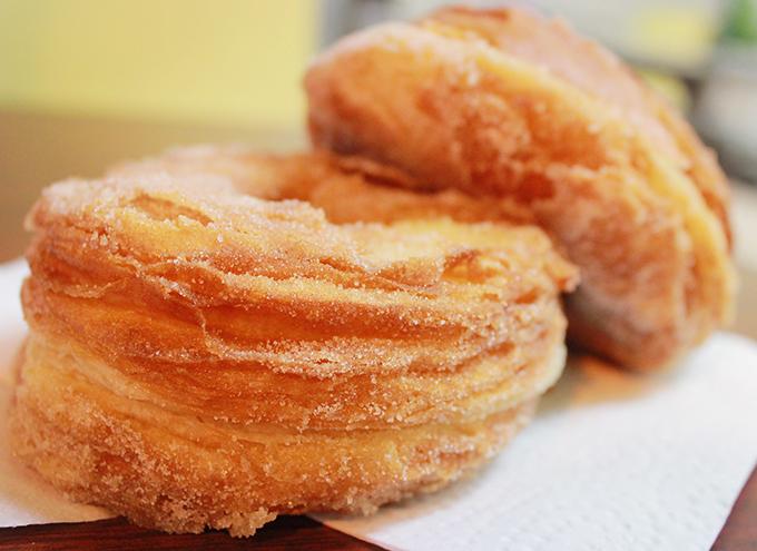 The cinnamon-sugar doisaant from Sweet Dozen Bakery is a fried croissant-donut hybrid. A doissant can be peeled apart layer by layer and eaten. Photo by Emily K. Rabasto