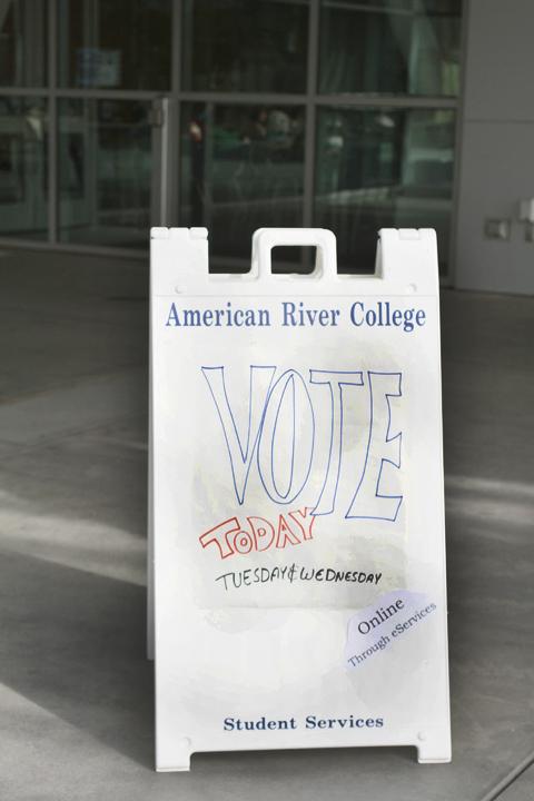 A sign sits outside the student center advertising the special elections for the Associated Student Body vacant positions. Voting took place on Nov 12 and 13.  Students will be voting online for those running for office.