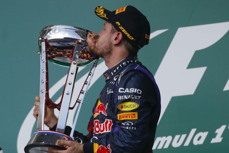 Sebastian Vettel won his first United States Grand Prix this past weekend, his eighth straight win this season, a new record. 