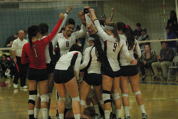 The ARC volleyball team after winning round two of the playoffs on Saturday. They then lost the third round on Tuesday.