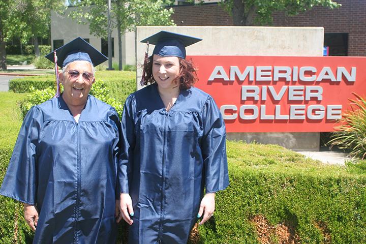 Granddaughter and grandmother graduate together