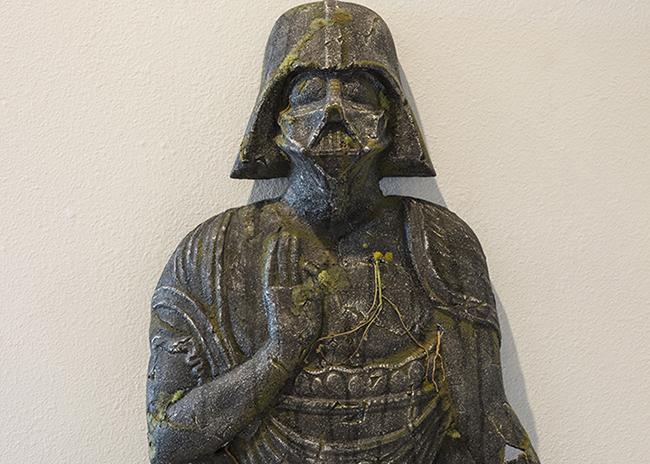 SiDARTHa is a sculpture of Darth Vader
by Ianna Frisby. The piece is currently a part of the Regional Artist Sculpture Invitational, which runs until Oct. 15.  (Photo by Karen Reay)