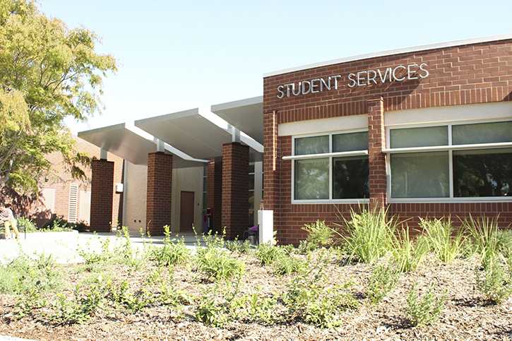 The new wing of the Student Services adds 5,500-square feet to the building. The west side underwent a 14-month remodel from April 2014 to summer 2015.
(Photo by Jordan Schauberger)