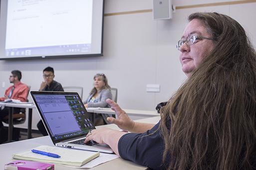 Sen. Tamara Dunning raises her hand asking permission to speak on the proposed recall of Los Rios Student Trustee Cameron Weaver on Thursday. Three of the four student governments of the Los Rios colleges would have to agree to recall Weaver for a special election to take place. (Photo by Karen Reay)