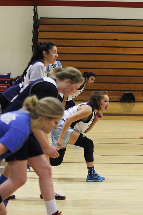 Members of American River Colleges womens basketball team prepare to run during practice on Dec. 2 2015. ARC has started its 2015-2016 season 6-1 after it started 0-7 a season ago. (Photo by Kevin Sheridan)