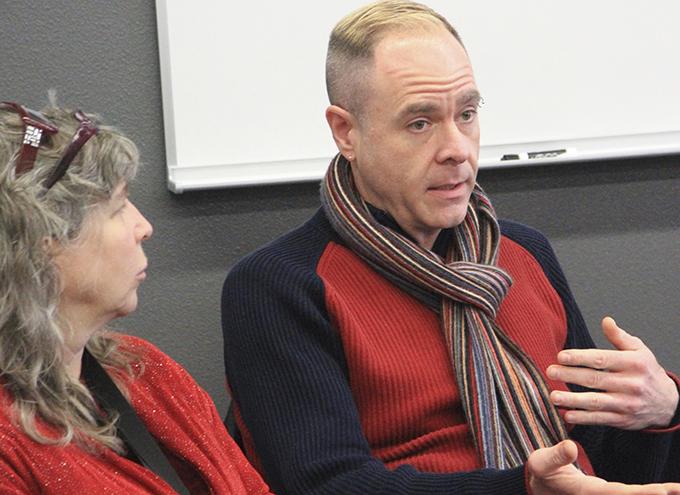 ARC student Brett Spencer talks about being upset by the way the anti-Islamic activists, who were on campus on Nov. 17, presented themselves to ARC students. The brave space on deconstructing religious stereotypes took place on Tuesday
(Photo by Jordan Schauberger)