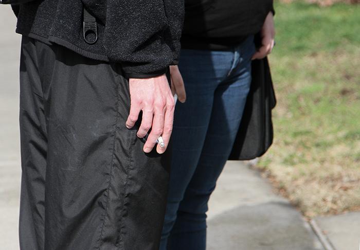 American River College students expressed reactions both positive and negative to the new campus ban on smoking that went into effect on Jan. 1. (Photo By Kyle Elsasser)