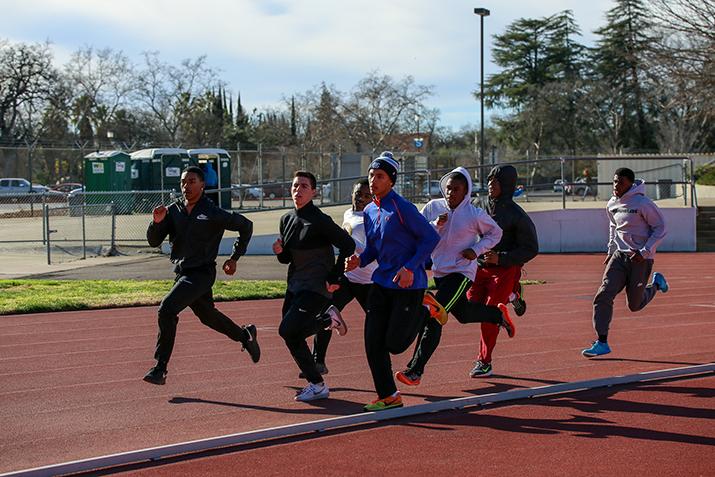 American River College's men's track and field team aims for its sixth straight conference championship. (Photo by Kyle Elsasser) 