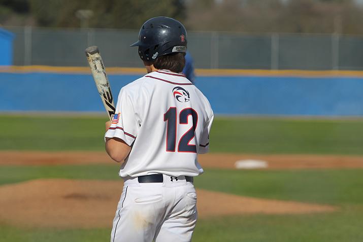 American River College SS Jared Biggs steps up to the plate against Solano College on Tuesday. ARC lost 6-5. (Photo by Mack Ervin III)