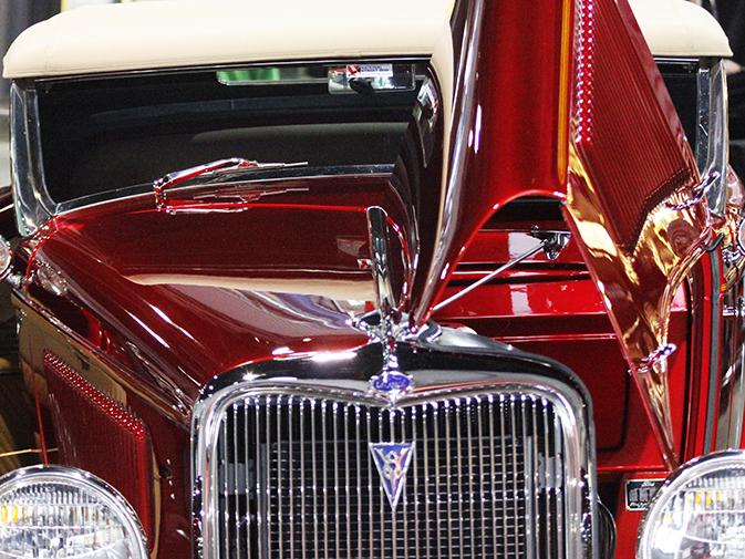 A vintage Ford on display during the Sacramento Auto Rama at Cal Expo on Feb.12, 2016. (Photo by Matthew Nobert)