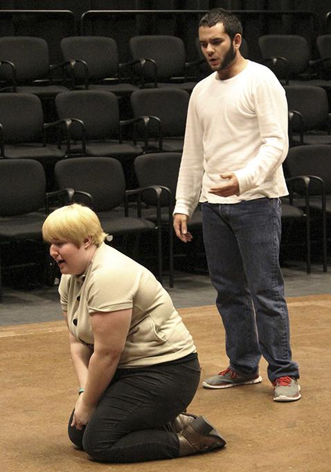 American River Colleges American College Theater Festival competitors Michelle Pollack (left) and Joel Burnitzki perform their routine for the ARC theater commission panel on Jan. 29, 2016 in Sacramento, CA. ACTF begins Feb. 15 and ends on Feb. 19, 2016 and is being held in Denver. 