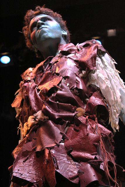 Emmanuel Jimenez rehearses a scene for the American River College theater departments upcoming performance of The Tempest on April 18, 2016. (Photo by Robert Hansen)