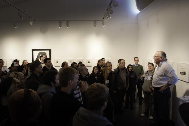 A crowd packed into the James Kaneko Gallery, during the last Andy Warhol exhibit on March 13, 2012. The new “Six Days of Andy Warhol” exhibition begins on Saturday.
(File photo)