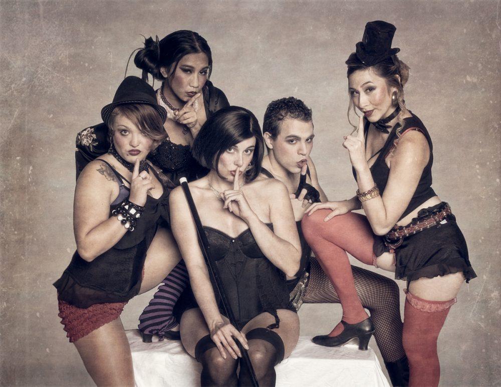 American River Colleges production of Cabaret won both regional and national awards at the American College Theater Festival in Denver this February.


Left to right: Rayana Wedge, Supatchaya Sunpanich, Kyra Britto (as Sally Bowles), Emmanuel Jimenez and Alysia Samba pose in costume. The musical Cabaret opened at ARC October 7, 2016. (Photo courtesy of Brian Williams)