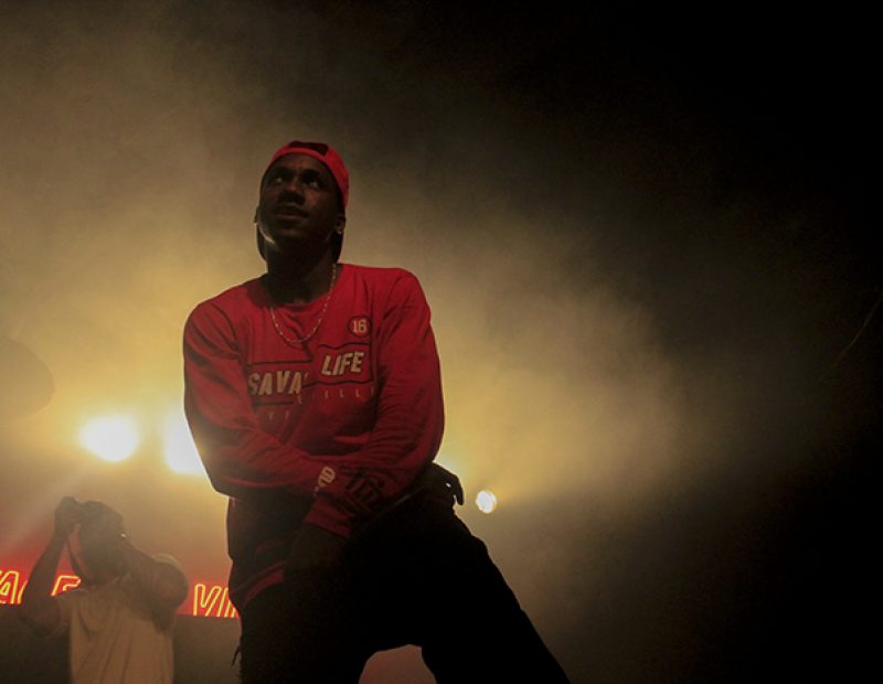Rapper Hopsin during a performance in Sacramento, California on Oct. 8 as part of his “SavageVille” tour on Oct. 8 (Photo by Luis Gael Jimenez)