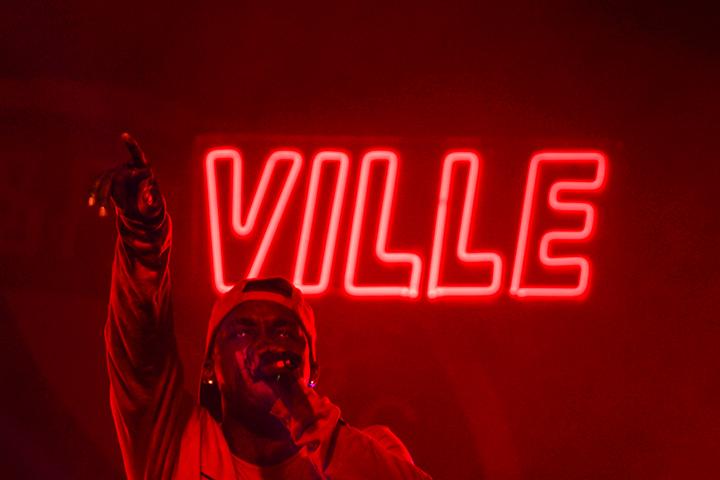 Rapper Hopsin during a performance in Sacramento, California on Oct. 8 as part of his "SavageVille" tour on Oct. 8 (Photo by Luis Gael Jimenez)