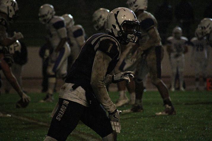 American River College wide receiver Torian Williams prepares to run a route during a playoff game against Modesto Junior College on Nov. 19, 2016 at ARC. ARC won 27-21 and will face Butte College in the NorCal Championship on Saturday. (Photo by Mack Ervin III)