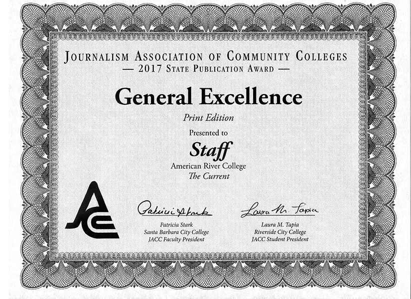 American River College won 18 awards during the annual Journalism Association of Community Colleges (JACC) State Convention over the weekend of March 30, to April 1, in Sacramento. (Photo by Mack Ervin III)