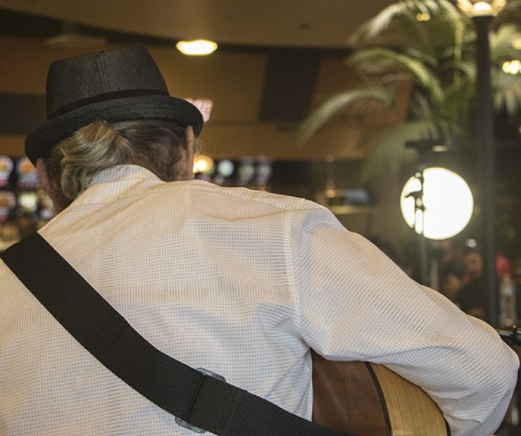 Flamenco guitarist Jose Blanco performs at the Koreana Plaza International Market in Sacramento, California on April 29. Born in Spain, Blanco has been performing music for over 30 years and has had music featured in radio, television and film.