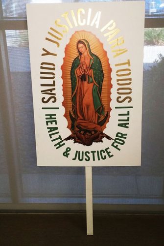A poster displayed at the September 21, 2017 Coalition for Undocumented Students and Allies meeting. (Photo by John Ennis)