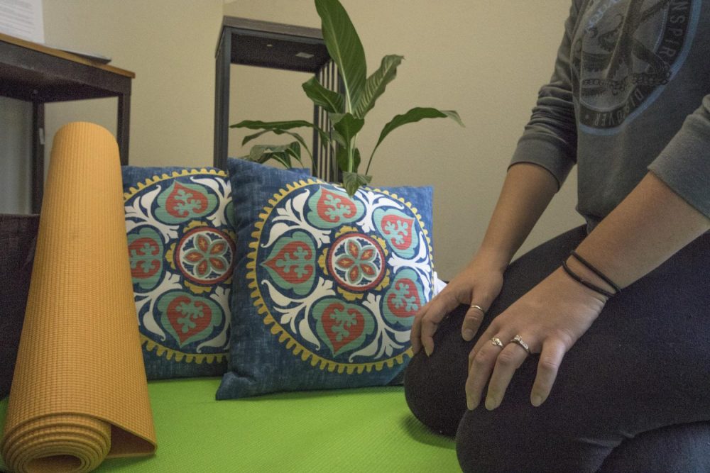 The newly opened meditation room is located in the Center for Leadership and Development in the Student Center. (Photo by Ashley Hayes-Stone)