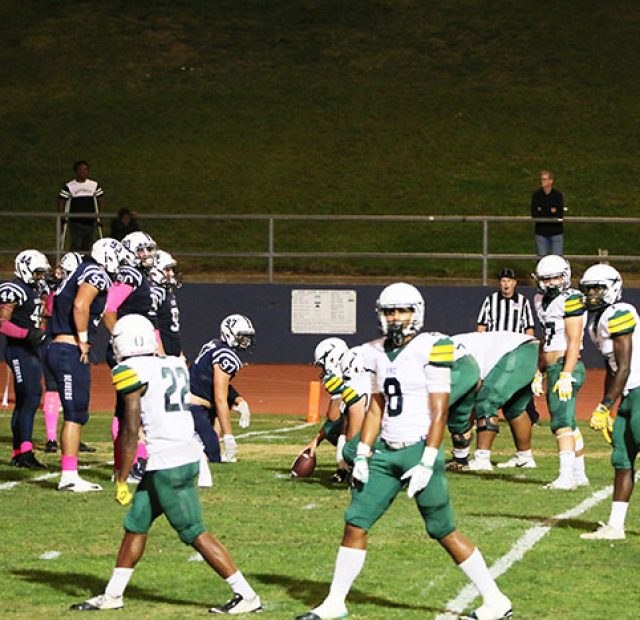 The American River College Beavers defeated the Feather River Golden Eagles 59-8 on October 28, 2017. (Photo by John Ennis)