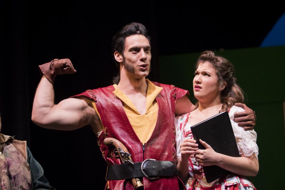 Chris Sharpe and Elizabeth Garbe are performing as Gaston and Belle in American River College’s production of “Beauty and the Beast”.(Photos by Ashley Hayes-Stone)