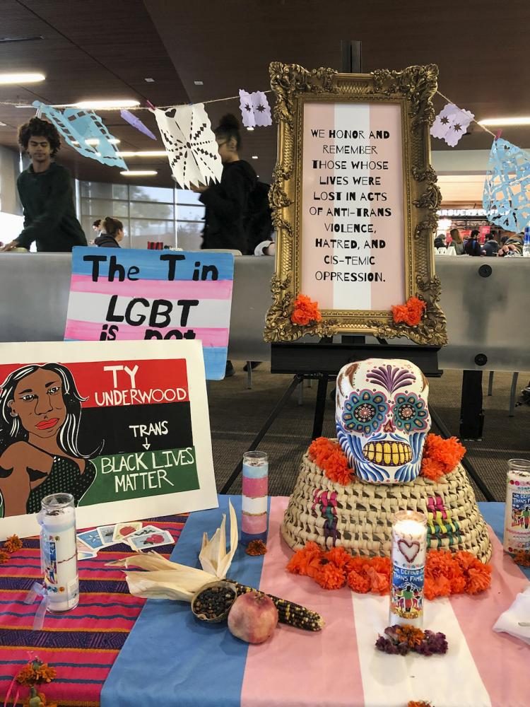 The American River College Pride Center holds a Trans Remembrance event to remember the transgender and gender-nonconforming people who have been murdered and raise awareness about the discrimination in the trans and gender-nonconforming communities in the Student Center on Nov. 27, 2018.(Photo by Alexus Hurtado)