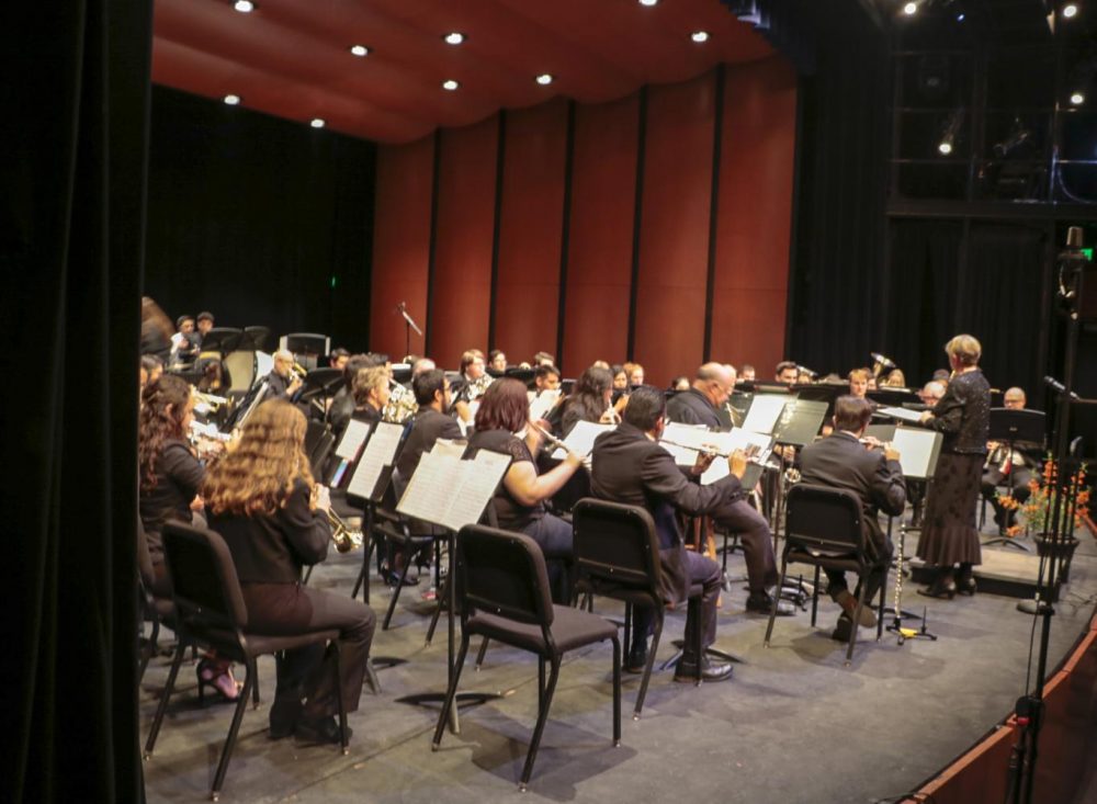 The Symphonic and Concert Bands performs at the  “Rip-roarding Band Classics” at American River College on Nov. 8, 2018. (Photo by Hameed Zargry)