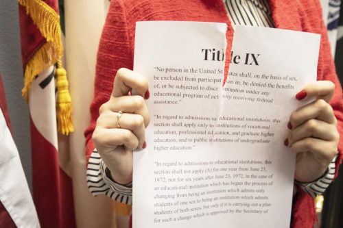 Education Secretary Betsy DeVos’ proposed Title IX amendments could change how colleges handle sexual assault and harassment on campuses. (Photo illustration by Ashley Hayes-Stone)