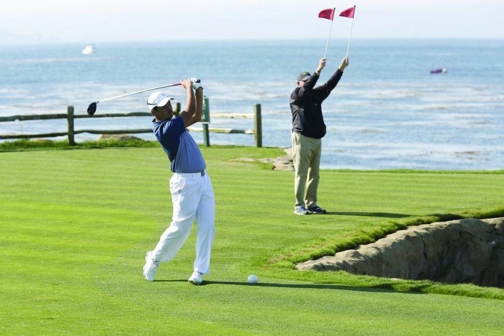 Jonathan Tanihana plays at the Nature Valley First Tee Open at Pebble Beach for the PGA Tour Champions. He played alongside American Professional golfer, Kevin Sutherland and placed second out of the approximately 81 golfers who played at the event. 