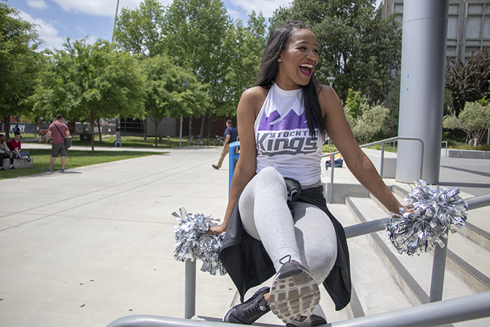 American River College dance major Ariana Ogans becomes a dancer for the Stockton Kings Dancers, the Sacramento Kings minor league dancer team. (Photo by Ashley Hayes-Stone)