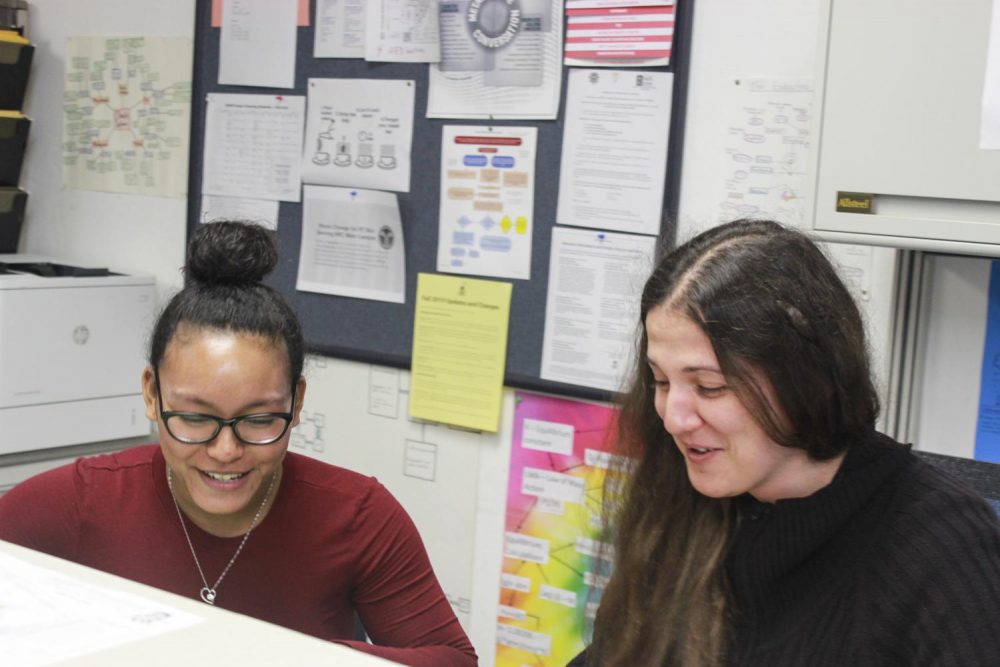 Student tutor Mozett Coleman and instructional assistant Lyudmila Moraru work at the Science Success Center, which is geared towards helping students be successful in their classes at American River College. (file photo)