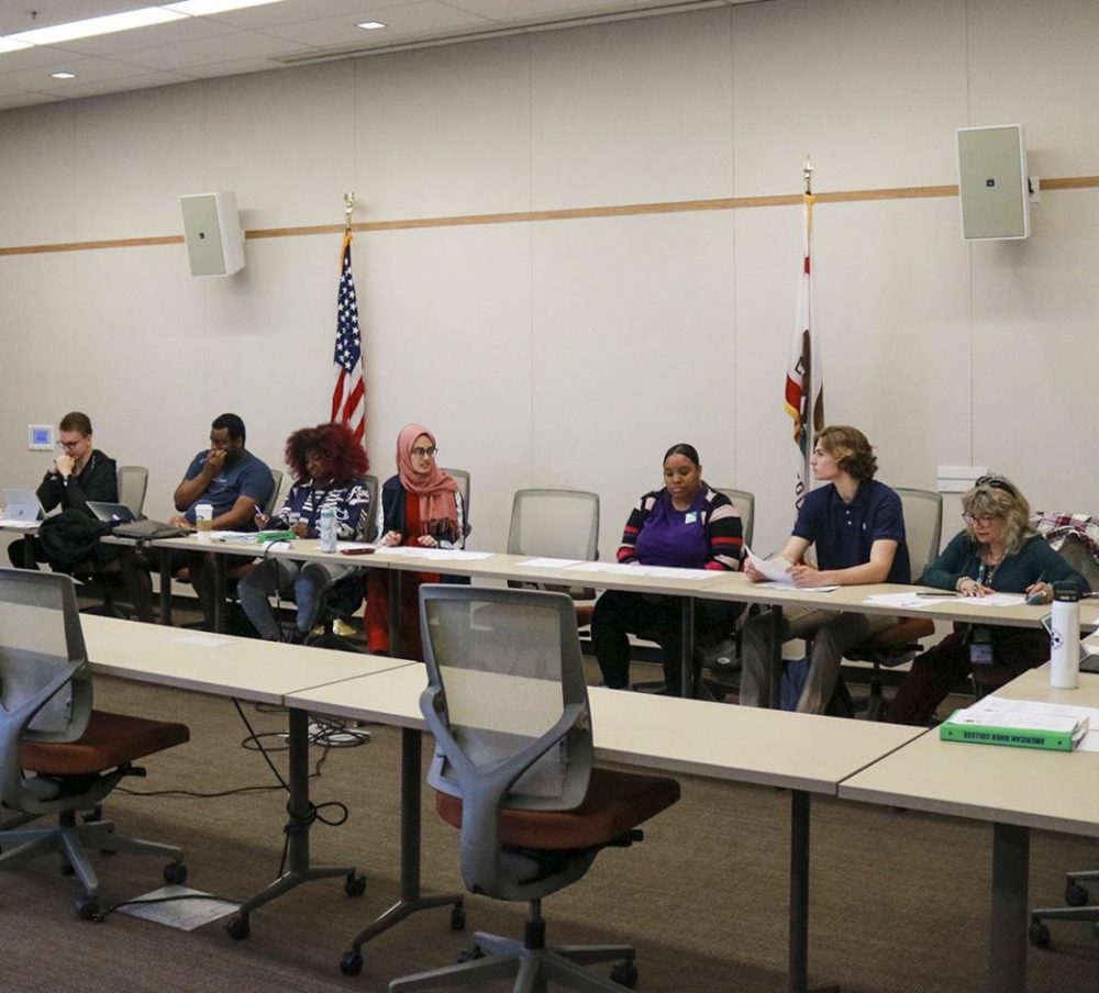 The American River College Associated Student Body met on Oct. 18 to pass two new bills regarding business cards for the student senate members and the upcoming silent disco event on campus for all students to attend. (Photo by Brandon Zamora)