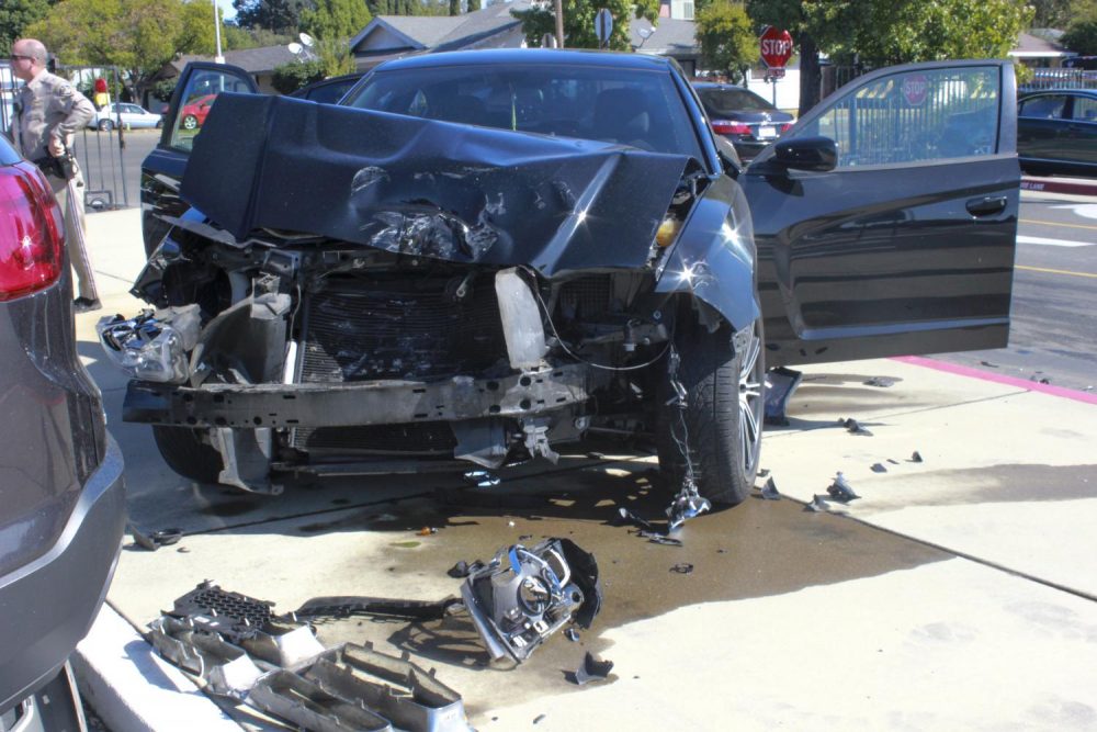 On Oct. 1, 2019, at least one student was involved in a car accident in parking lot A at American River College. Nobody was injured, according to Public Information Officer Scott Crow. (Photo by Emily Mello)  