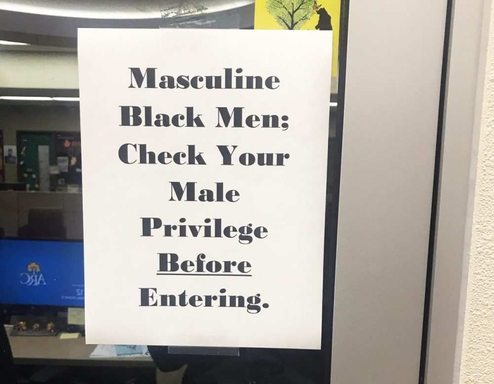 A flyer ignited a campus-wide conversation after this photo, taken by an unknown person, was shared in an American River College faculty email thread, as well as on Reddit and Twitter.