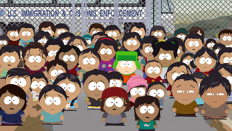 Pop culture TV shows such as South Park, The Simpsons and Family Guy use their platform to criticize the negative impact and response of immigration laws in the United States. (Photo courtesy of South Park Studios)