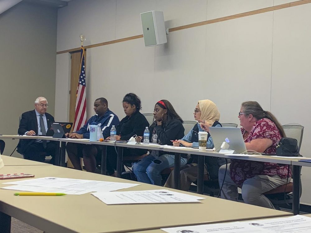 Senator Alexxandria Paige walked out of the ASB meeting after citing insufficient training, at American River College on Nov. 1, 2019. (Photo by Jack Harris)