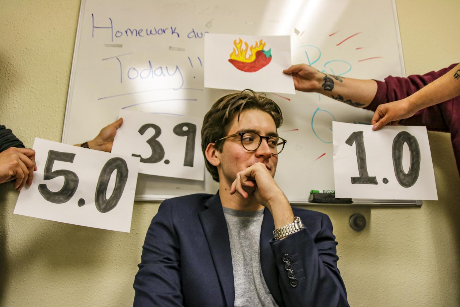 American River College professors discuss their feelings on ratemyprofessors.com in the 2019 fall semester.
(Photo by Ashley Hayes-Stone)