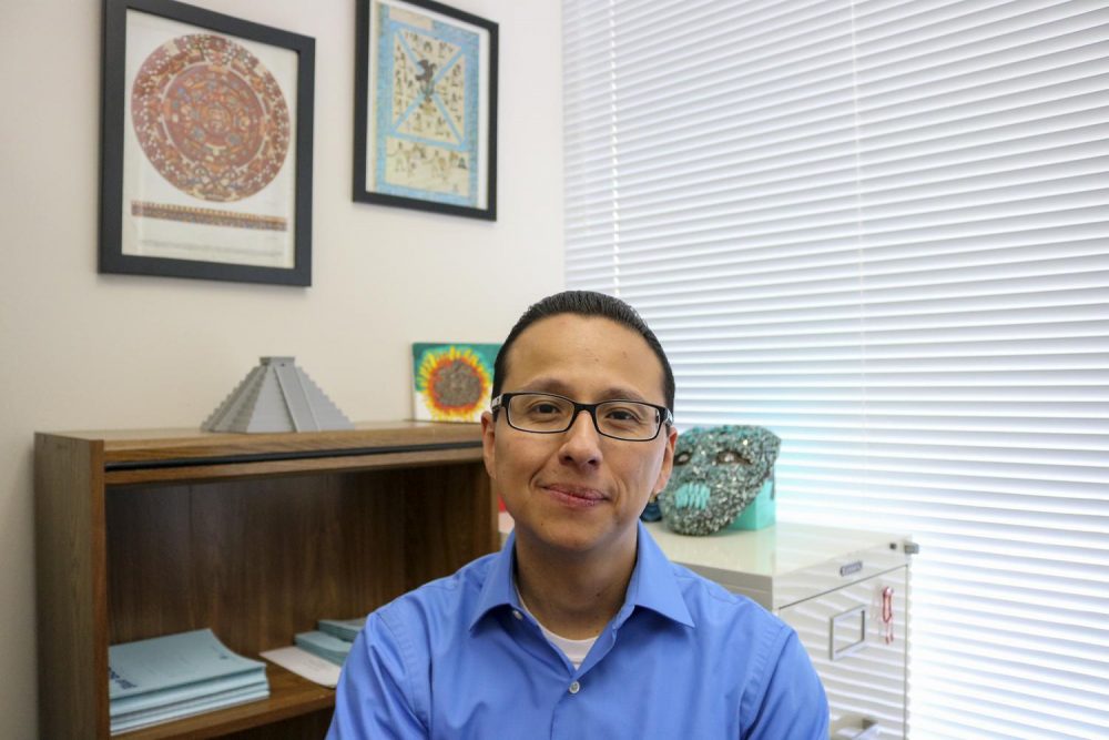 Ricardo Caton, history professor at American River College, teaches students about the history and heritage of different Latin American cultures and history. (Photo by Brandon Zamora)