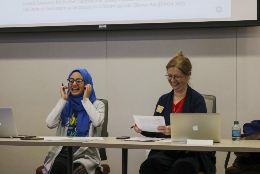 The American River College Associated Student Body met on Nov. 15 to pass a new bill which would allow funding for ARC’s Model United Nations club’s conference trip to San Francisco, CA in 2020.  (Photo by Brandon Zamora)