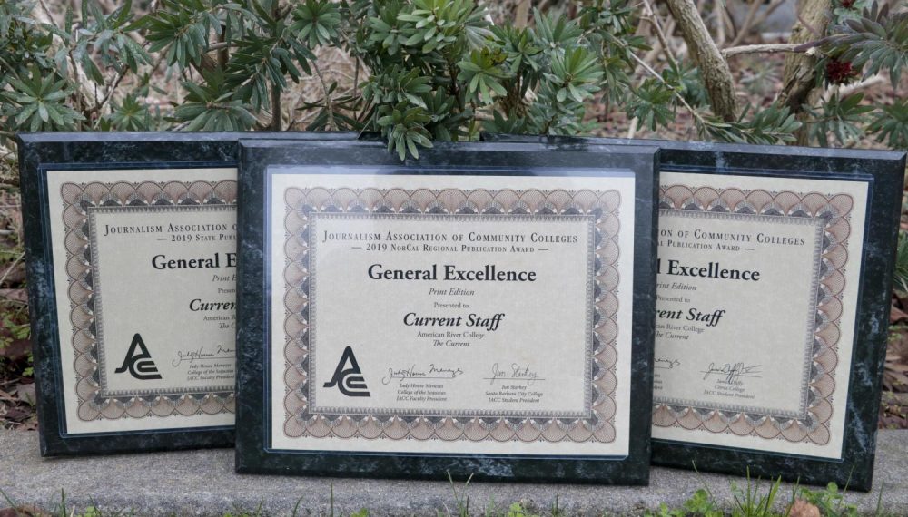 The American River Current walked away with the General Excellence award for the forth year in a row, along with several other awards.  (Photo by Emily Mello) 