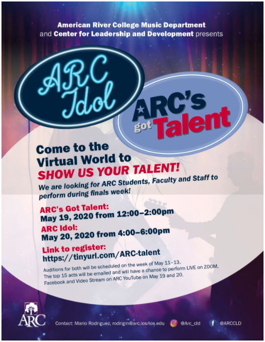 ARC Idol and ARCs Got Talent, events put on by both the Center for Leadership and Development and the Music Department to showcase student and staff talent, will be postponed until the fall 2020 or spring 2021 semesters from lack of participation. (Photo courtesy of the Center for Leadership and Development)