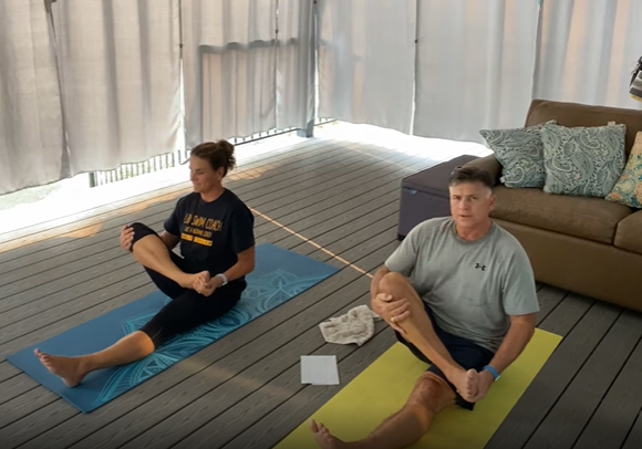 Eric Black, alongside his wife Bethani Black who also teaches yoga at American River College, record YouTube videos for their students instead of holding live Zoom classes. (Photo courtesy of Eric Black)
