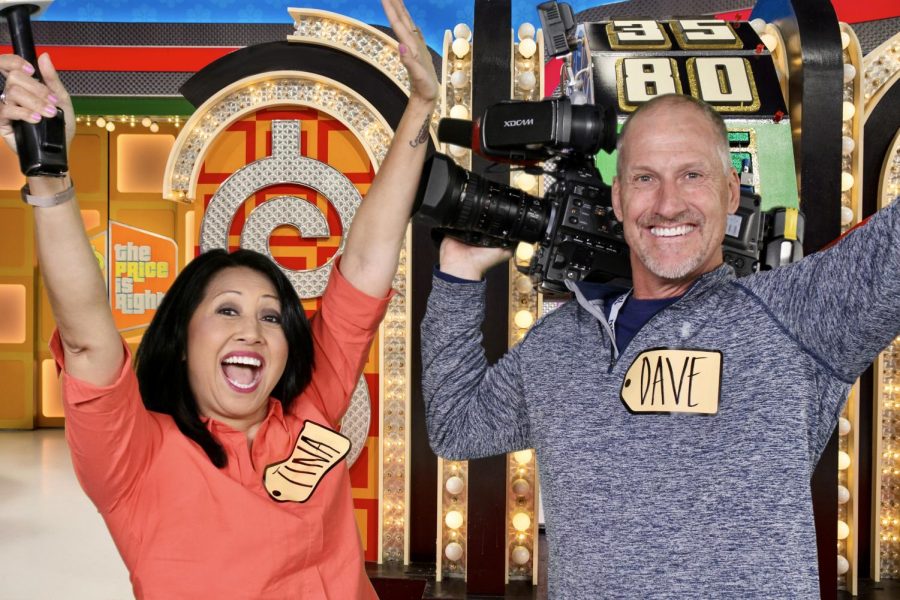 While live on “Good Day Sacramento,” Tina Macuha and cameraman Dave Grashoff drove to Los Angeles, where they went behind the scenes on “The Price is Right” and “Let’s Make a Deal.” (Photo courtesy of Dave Grashoff)