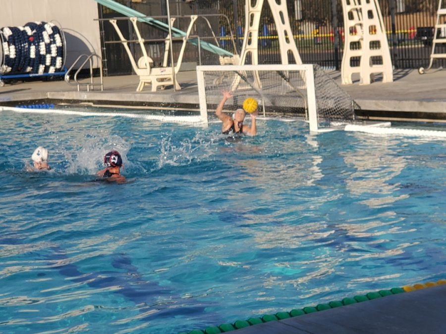 The American River College womens water polo team had a dominant performance against the Modesto Pirates. The final score was 13-2 on Sept. 22, 2021. (Photo by Lorraine Barron)
